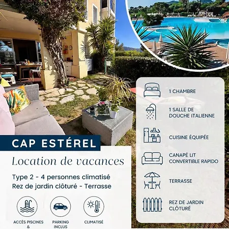 Parcs Aquatiques Inclus ,Appartement Premium , Rez De Jardin Cloture Agay Saint Raphael Saint-Raphael (Var)